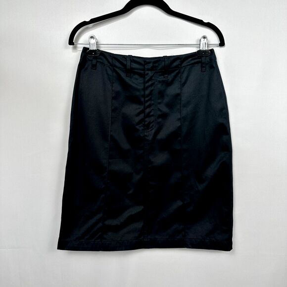 Banana Republic Cotton Skirt Womens 8 Black Straight & Pencil Business Casual - Picture 1 of 4